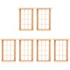 Angoily 1: 12 Scale Dollhouse Windows, 6 PCS Simulated Twelve Lattice Miniature Wooden Windows Frame Miniature Windows Photograph Props, Dollhouse Miniatures 1:12 Scale