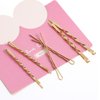 ULTECHNOVO 17 Pieces Bobby Pin Hair Pin Geometric Metal Hair Clip Hair Barrettes for Women Girl Hair Styling Pins Minimalist Hair Decorative Wedding Dainty Accessories Headwear (Gold, Mixed Style)