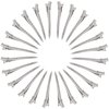 24Pcs Duck Billed Hair Clips for Styling Sectioning, Metal Hair Clips for Women Long Hair, Metal Alligator Curl Clips for Hair Roller Salon(Silver)