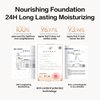 Carslan Sheer Liquid Foundation With Hydrating Serum, 24H Long-Lasting Moisturization, Medium Full Coverage, Anti-Aging, Build Dewy Health Skin, P01 Fair Porcelain, 1 FlOz