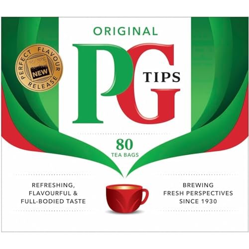 PG Tips Premium Black Tea Non-Pyramid Bags, 80 Count