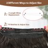 BUPPLER Halo Hair Extensions 20 Inch Invisible Wire Hair Extensions Adjustable Long Wavy Hair Extensions Synthetic Upgrade 4 Secure Clips in Hairpieces 20 Inch,Dark Brown