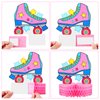 Hotop 9 Pcs Roller Skating Party Supplies Roller Skate Table Centerpiece 3D Honeycomb Skateboard 80s 90s Party Decorations for Skate Party Supplies Table Decorations
