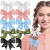 10 PCS Colorful Satin Bow Hair Clips for Girls Satin Hair Bow Satin Ribbon Bowknot Hair Barrettes for Women Double Ponytail Hairclips Cute Bow Hair Clip Kawaii Hair Bows Hair Accessories