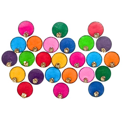 All Color Velvet Dot Bindi Tattoo Stickers Adhesive Body Jewelry Multi Size Indian Daily Use Forehead Bindi Round Dot (Multicolor)
