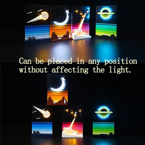 Kyglaring LED Lighting Kit (No Model) Designed for Lego Tales of The Space Age 21340 Model Building kit - Without Set(Classic Version)