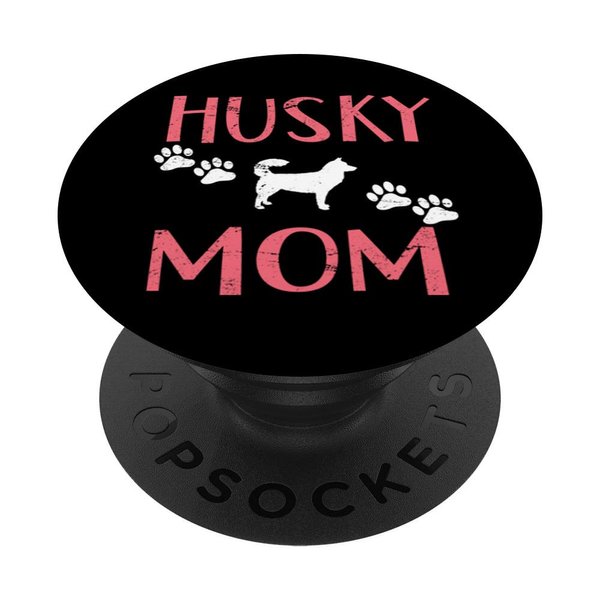 CocomoSoul-Mobile Husky Mom Pink Husky Lover PopSockets Stand for Smartphones and Tablets PopSockets PopGrip: Swappable Grip for Phones & Tablets