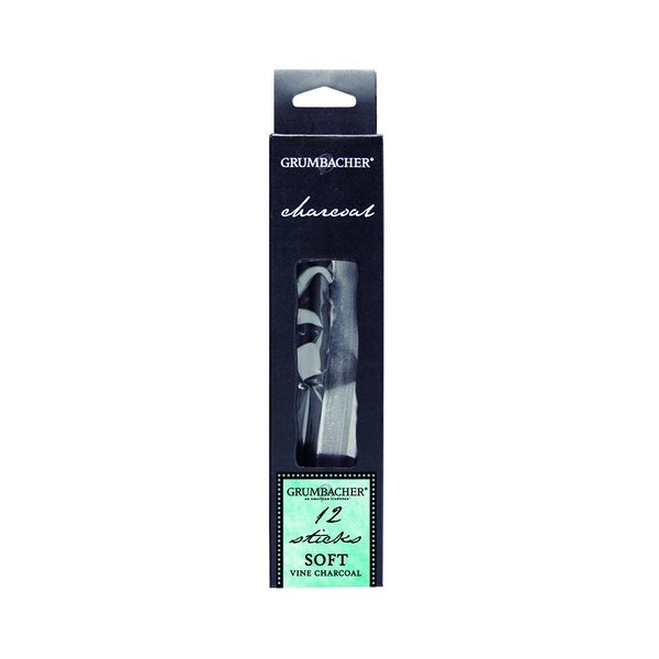 Grumbacher Vine Charcoal, Soft, 12/Pk (V4112)