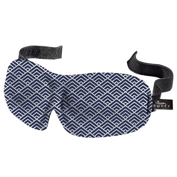 9.5" Blue and White Atlas Pyramid Unisex Sleep Mask