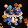 Gyufise 40Pcs Outer Space Cupcake Toppers Planet Rocket Spaceship Trip to the Moon Star Cupcake Picks Solar System Galaxy Universe Planets Birthday Cupcake Decorations Party Supplies