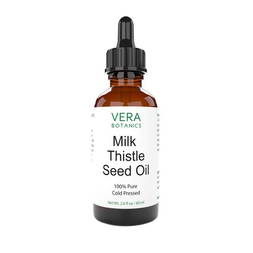 MILK THISTLE OIL by Vera Botanics 100% Pure & Natural, Unrefined, Cold-Pressed For Health Cleanse and Detox, Face, Dry Skin, Nails, Lips, Body & Hair - Reduce Hair Breakage, Even Out Skin Tone