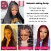 mengkai 30 Inch Straight Lace Front Wigs Human Hair Pre Plucked Bleached Knots 13x4 HD Lace Front Wigs Human Hair 180% Density Lace Frontal Wigs Human Hair with Baby Hair Glueless Wigs