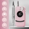 BECOSEFU Electric Nail Drill Machine - 35000RPM Electric Nail File Portable Nail Drill Professional Rechargeable, Acrylic Gel Grinder Buffer Tools Manicure Pedicure Polishing Nail Drill, Pink