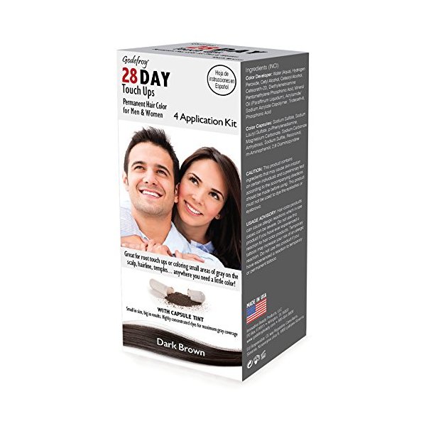 Godefroy 28 Day Touch Ups for Root Touch Up on Small Areas, Dark Brown, 1 Ounce