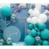KALOR Teal Blue and Purple Balloons, 60 Pcs 12 Inch Blue Purple Confetti Latex Balloons for Mermaid Birthday Party Decorations