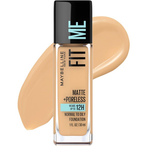 Maybelline New York Fit Me Matte Plus Pore Less Foundation Makeup, Soft Tan, 1 Fluid Ounce