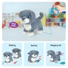 YH YUHUNG Walking and Barking Dog Toy Pet with Remote Control Leash Walking Puppy Toys for Kids Electronic Pets for Girls (Blue)