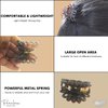 Parcelona French Plume Tortoise Shell Small Celluloid Jaw Hair Claw Clip Clamp Clutcher- 2 inches