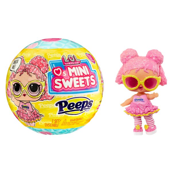 LOL Surprise Loves Mini Sweets - Peeps Fluff Chick with Collectible Doll, 7 Surprises, Spring Easter Theme, Peeps Limited Edition Small Doll - Great Toy Gift for Girls Age 4+