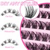 SLSXNL Lash Clusters Eyelash Extensions C Curl Natural Eyelash Clusters 8-16MM Wispy Cluster Lashes 120pcs Thin Band False Eyelashes 8mm 10mm 12mm 14mm 16mm