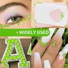 3090 Pcs Self-Adhesive Rhinestone Stickers Face Gems Stick On Hair Jewels Eye Gems Body Glitter Jewel Stickers For DIY Crafts Nail Makeup Decor Scrapbooking Embellishments 4 Sizes 3/4/5/6 mm(Green)