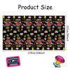 The 80's Party Tablecloth Plastic Retro Radio Table Cover Rock Rectangle Table Cloth Disposable 1980s Event 80s Hip Hop Disco Punk Throwback Birthday Party Decoration Supplies, 54 x 108 Inch, 1pc