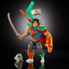 Masters of the Universe Mattel Origins Turtles of Grayskull Action Figure & Accessories, Casey Jones Collectible Toy with 16 Joints, TMNT & Motu Crossover