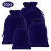 Lucky Monet 25/50/100PCS Velvet Drawstring Bags Jewelry Pouches for Christmas Birthday Party Wedding Favors Gift Candy Headphones Art and DIY Craft (50Pcs, Royal Blue, 2.8” x 3.5”)