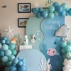 Under The Sea Balloon Arch Kit,Light Blue Green White Clear Ocean Balloons for Kids Under The Sea Party Decorations Shark Themed Birthday Wedding Graduation Baby Shower Party Decorations