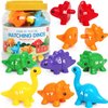 CZTCDP ABC Dinosaur Learning Toys for Toddlers Double-Sided Dinosaurs Matching Game Fine Motor Skills Sensory Toy,13PCS Montessori Preschool Educational Toy Gift for 3+Years Old Boys and Girls