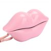 Vikye Landline Phone, European Style Home Telephone, Fashionable Pink Lips Shape Desktop Landline Phone Creative Telephone for Home and Office Use(Pink)