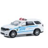 Greenlight 2019 Dodge Durango New York Police Department (NYPD) White with Blue Stripes with NYPD Squad Number Decal Sheet Hobby Exclusive Series 1/64 Diecast Model Car