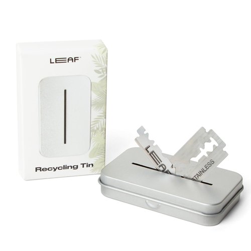 Leaf Shave Recycling Tin - Blade Bank for Safety Razor Blades