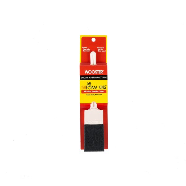Wooster Brush 3103-1 1/2, 1-1/2-Inch 3103-1-1/2 Foam King Paintbrush, White