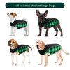 Kuoser Reversible Dog Coat, Warm Waterproof Dog Jacket, British Style Plaid Dog Winter Coats, Puppy Cold Weather Vest Windproof Outdoor Clothes Dog Snow Jackets for Extra Small Dogs XS