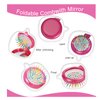 ONLYFU Hair Brush, 8 Pcs Folding Travel Mirror Hair Brushes Round, Compact Portable Hair Brush with Mini Mirror for Women Girls