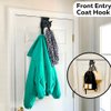 Evelots Cat Over The Door Hooks for Hanging - Black - Over The Door Organizer - Strong Metal Hooks