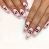 EBANKU Nail Letter Stickers 10 Sheets Nail Art Stickers for Gel Nails 5colors Self-Adhesive Old English Words Alphabet Nail Decals