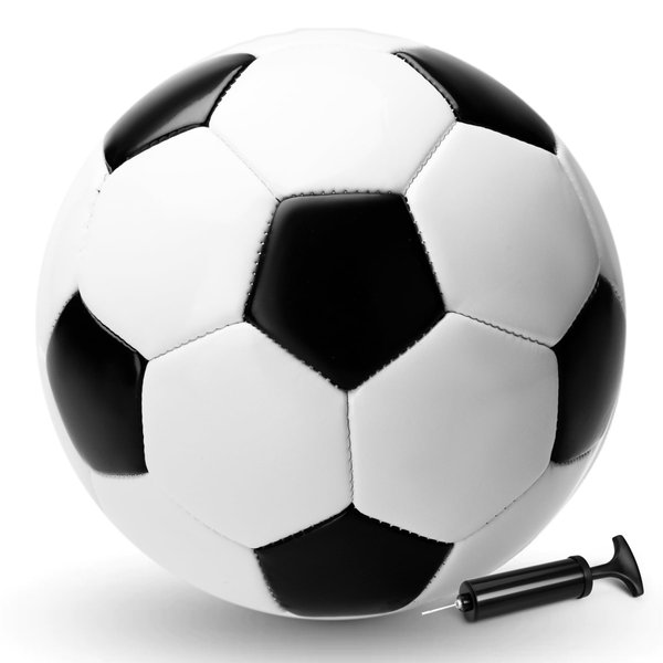Innotoys Soccer Ball Size 5 with Pump, Soccer Ball Training for Kids Boys Girls Teens Youths Adults, Indoor Outdoor Sports Toys Balls Gift (White and Black)