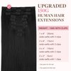 GOO GOO Clip in Hair Extensions Real Human Hair, 22inch 150g 9Pcs, 1 Jet black, Remy Human Hair Extensions Clip ins for Women, Natural Human Hair