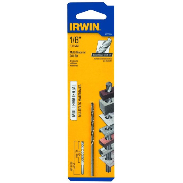 DRILL BIT 1/8"X3" MULTI MATERIAL