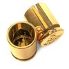 The Original 50 Caliber Brass Ceramic Shot Glasses - Set of 2 - American Owned & Operated - LIFETIME Guarentee