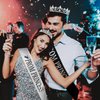 Saintrygo Prince and Princess Crowns Prom Court Sashes Prom Party Favors 80s Prom Tiara Shiny Satin Cosplay for Graduation (Elegant Style)