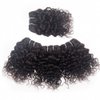 Brazilian Kinky Curly Human Hair Weave 4 Bundles 50g Jerry Curl 10A Grade 12 Inch 100% Unprocessed Raw Virgin Remy Hair Extensions Short Curly Human Hair Bundle Sew In Natural Black Color for Women
