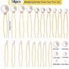 30 Pieces Wedding Pearl Hair Pins for Brides Bridal, Elegant Pearl Rhinestones Hair Pins Updos Hair Piece Hair Accessories for Brides Bridesmaid Women (Gold)