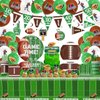 211PCS Football Party Supplies Football Theme Birthday Party Decorations Includes Football Plates and Napkins Football Tableware Set for Football Game Day Supplies, Serve for 20