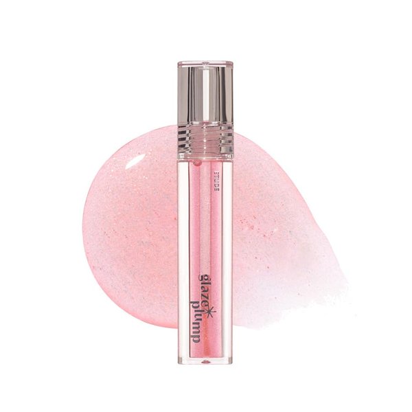 ETUDE Glaze Plumper Gloss, Aurora Pink/Lipstick, Glossy Finish, Highly Moisturizing, Glitter, Moisturizing, 1 Piece