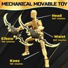 (Assembly Completed) Action Figure Set with Box, 3D Printed 13 Robot Titan 13 Action Figure, Action Figure Already Assembled(Golden Black)