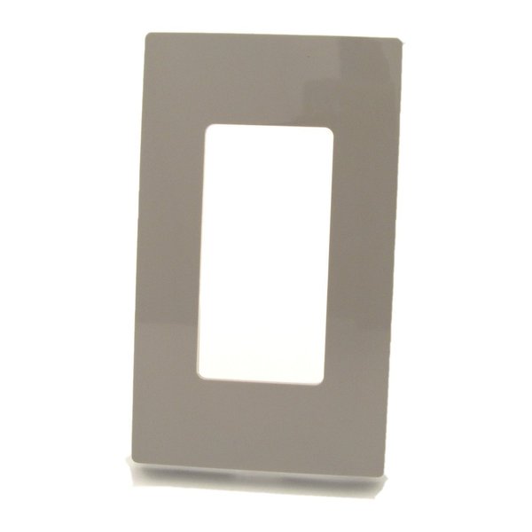 Leviton 80301-SGY 1-Gang Decora Plus Screwless Wall Plate - Gray