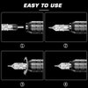 Emalla Tattoo Cartridge Needles - 60Pcs Mixed Size #10 3RL 5RL 7RL 9RL 11RL 14RL #12 5RM 7RM 9RM 11RM 13RM 15RM Round Line Magnum Tattoo Machine Needle Standard Cartridge Needles for Tattoo Kit
